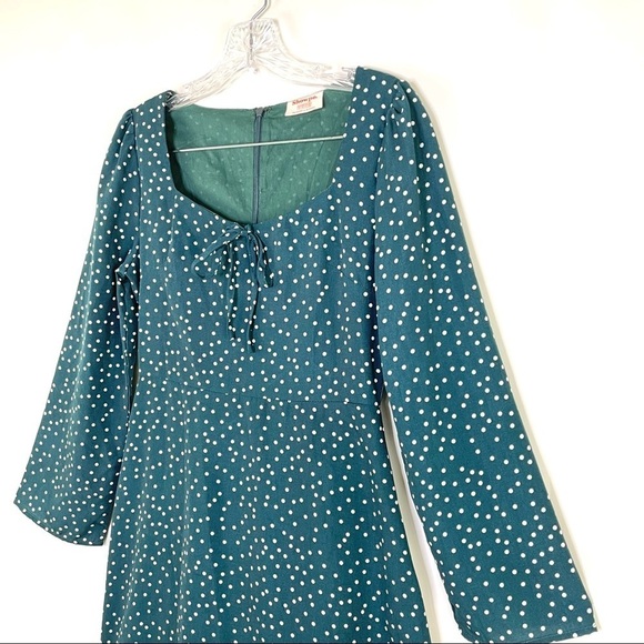 Showpo Green Spot Get the Point Mini A-Line Dress - Picture 5 of 10